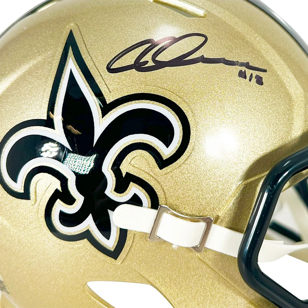 Chris Olave Signed New Orleans Saints Speed Mini Football Helmet (Beckett)