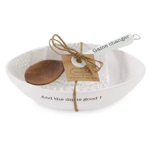 Circa Collection Football "AND DIP is GOOD" Dip Bowl Spoon Set