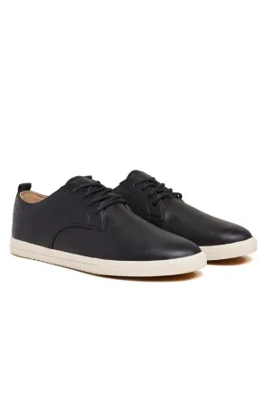 CLAE Ellington Sneaker In Black Milled Leather