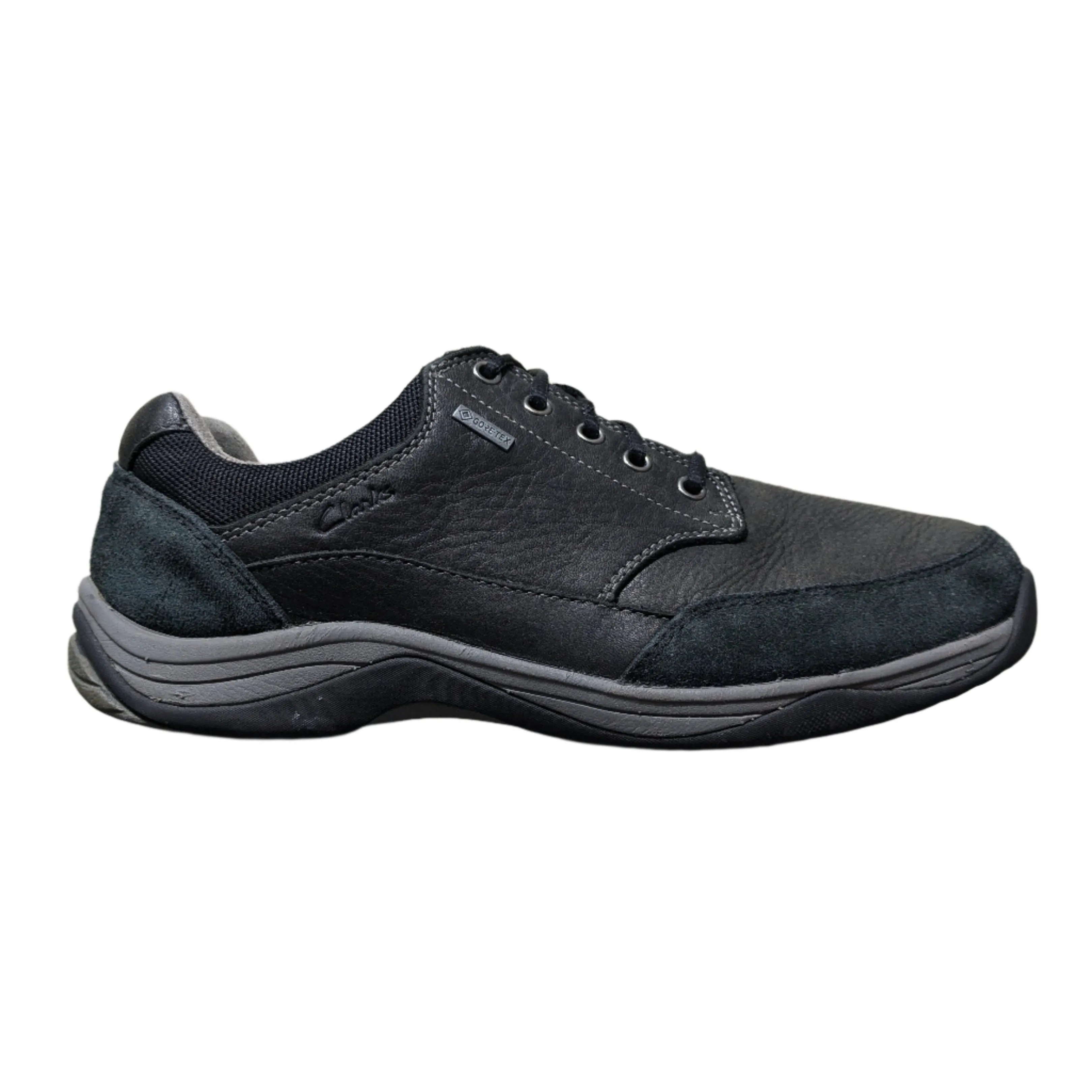 Clarks Men's Baystone Go GTX Wide Casual Shoes – UK 7 / EU 41 / US 8