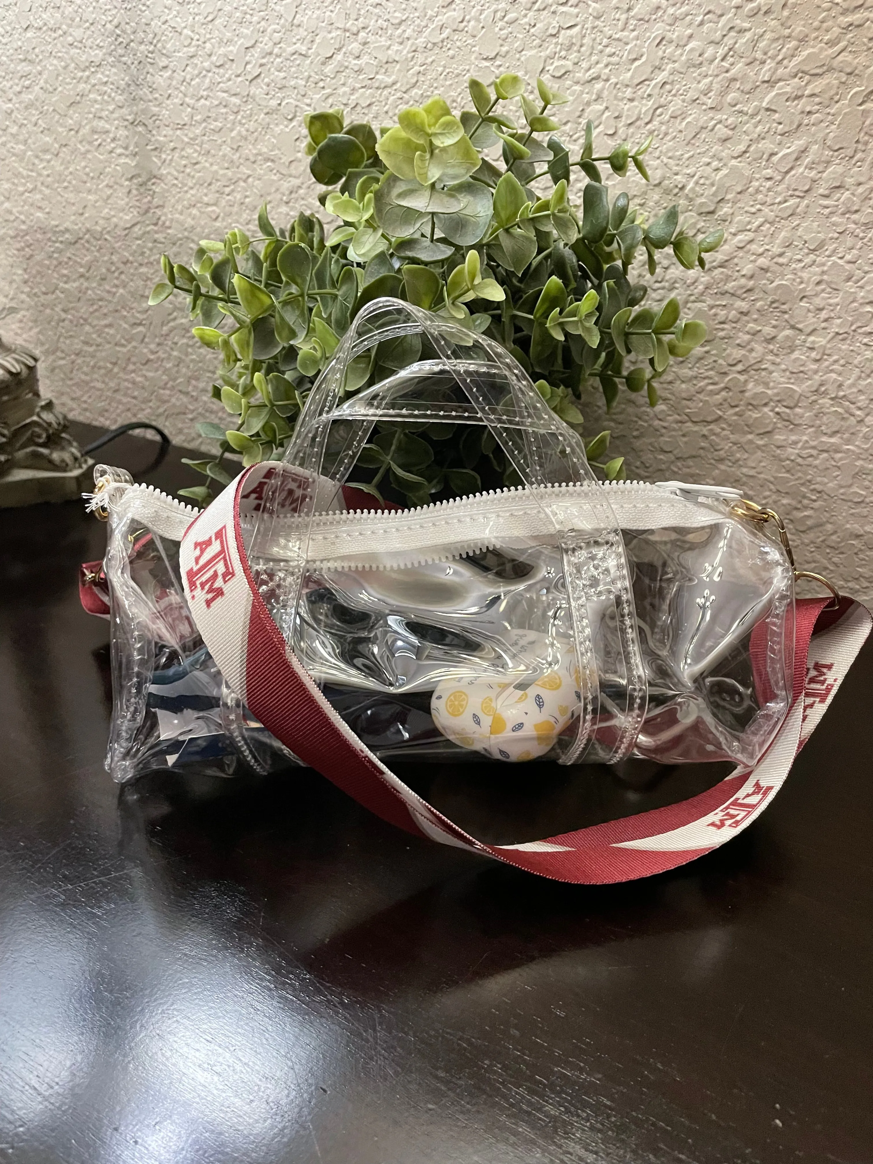 Clear Mini Duffel Texas A&M Purse