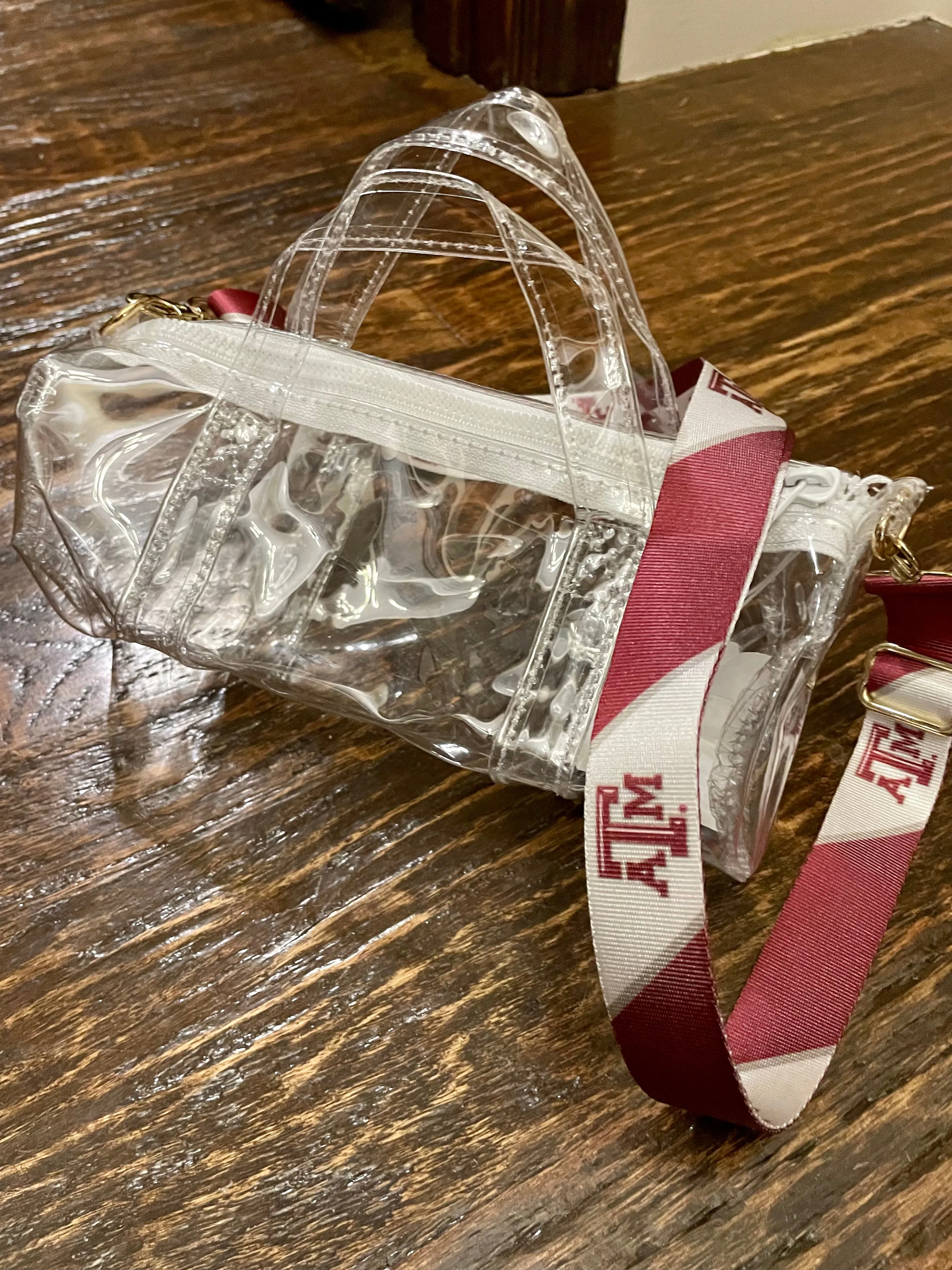 Clear Mini Duffel Texas A&M Purse