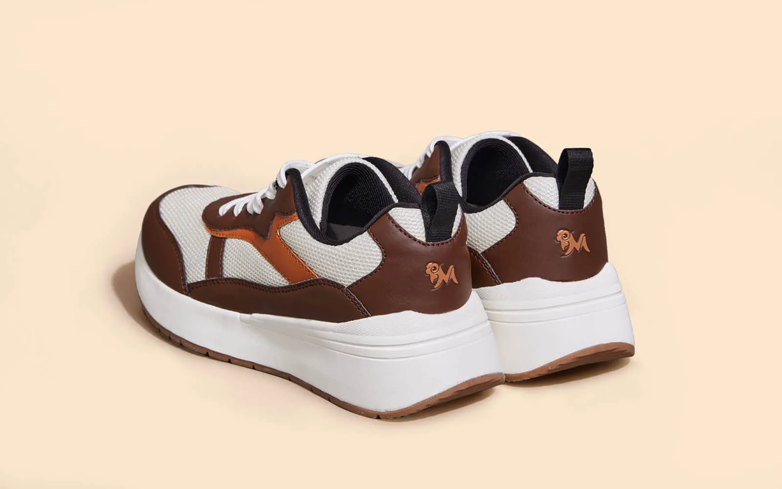 Cosmo Comfort Sneakers : Ivory Brown