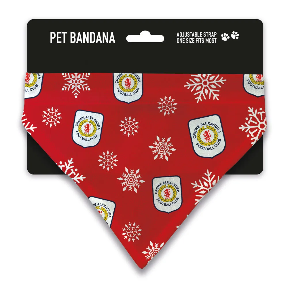 Crewe Alexandra Xmas Snow Pet Bandana