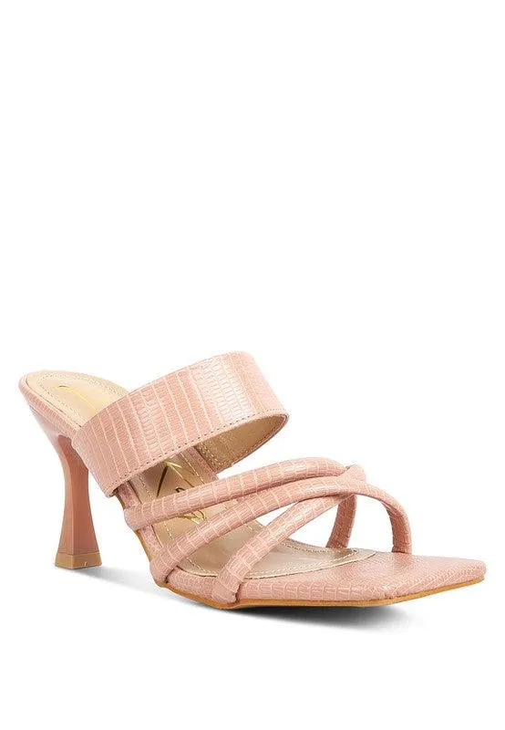 Criss Cross Strap Heel Sandals