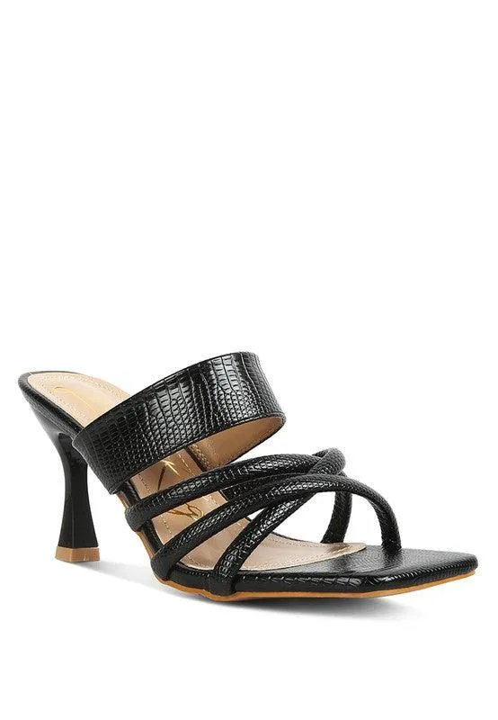 Criss Cross Strap Heel Sandals