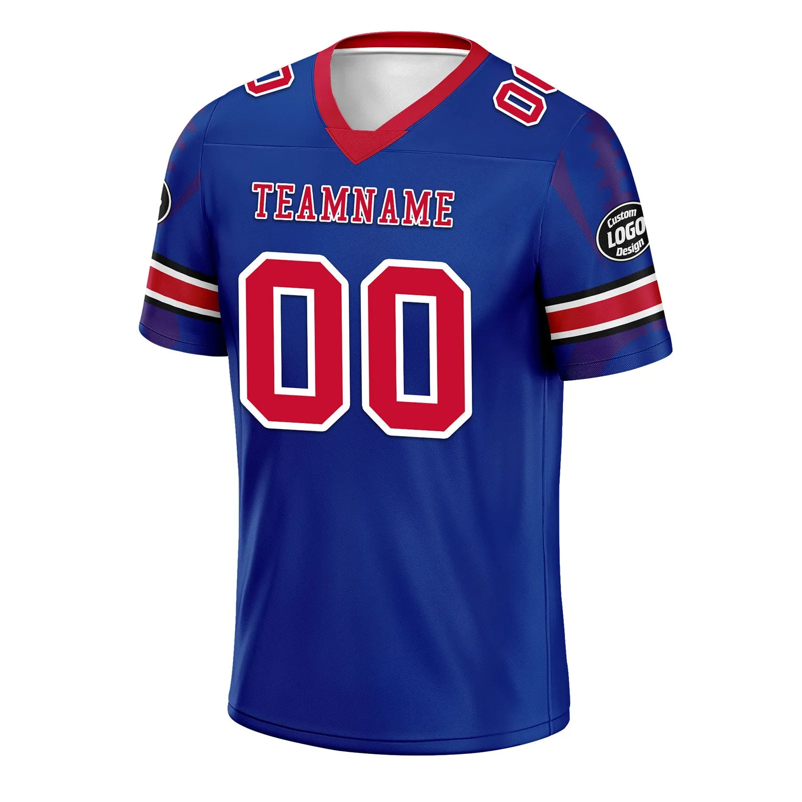 Custom Blue Buffalo Football Jersey and Sports Shoes Combo Offer Personalized Combo ZH-D025008-5