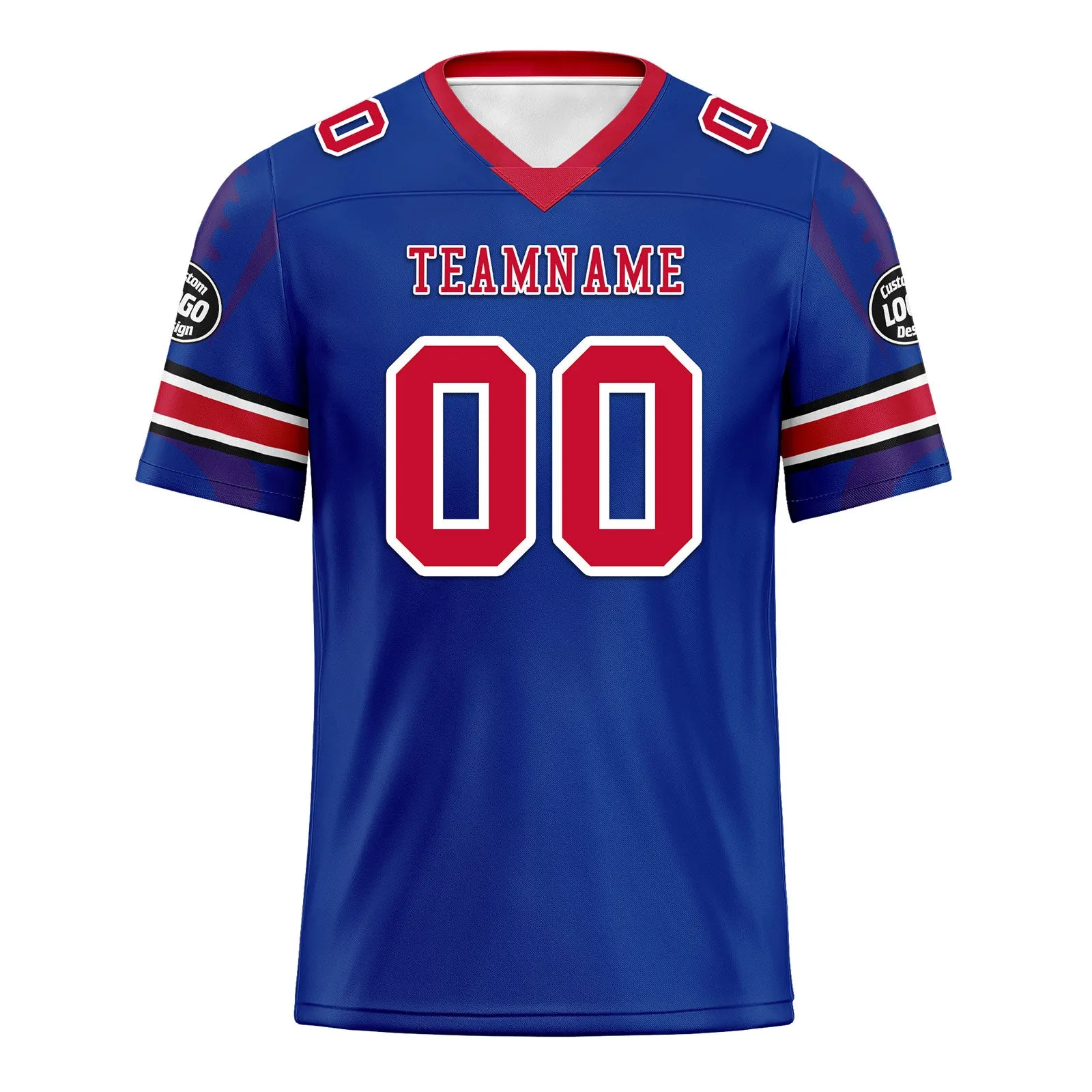 Custom Blue Buffalo Football Jersey and Sports Shoes Combo Offer Personalized Combo ZH-D025008-5