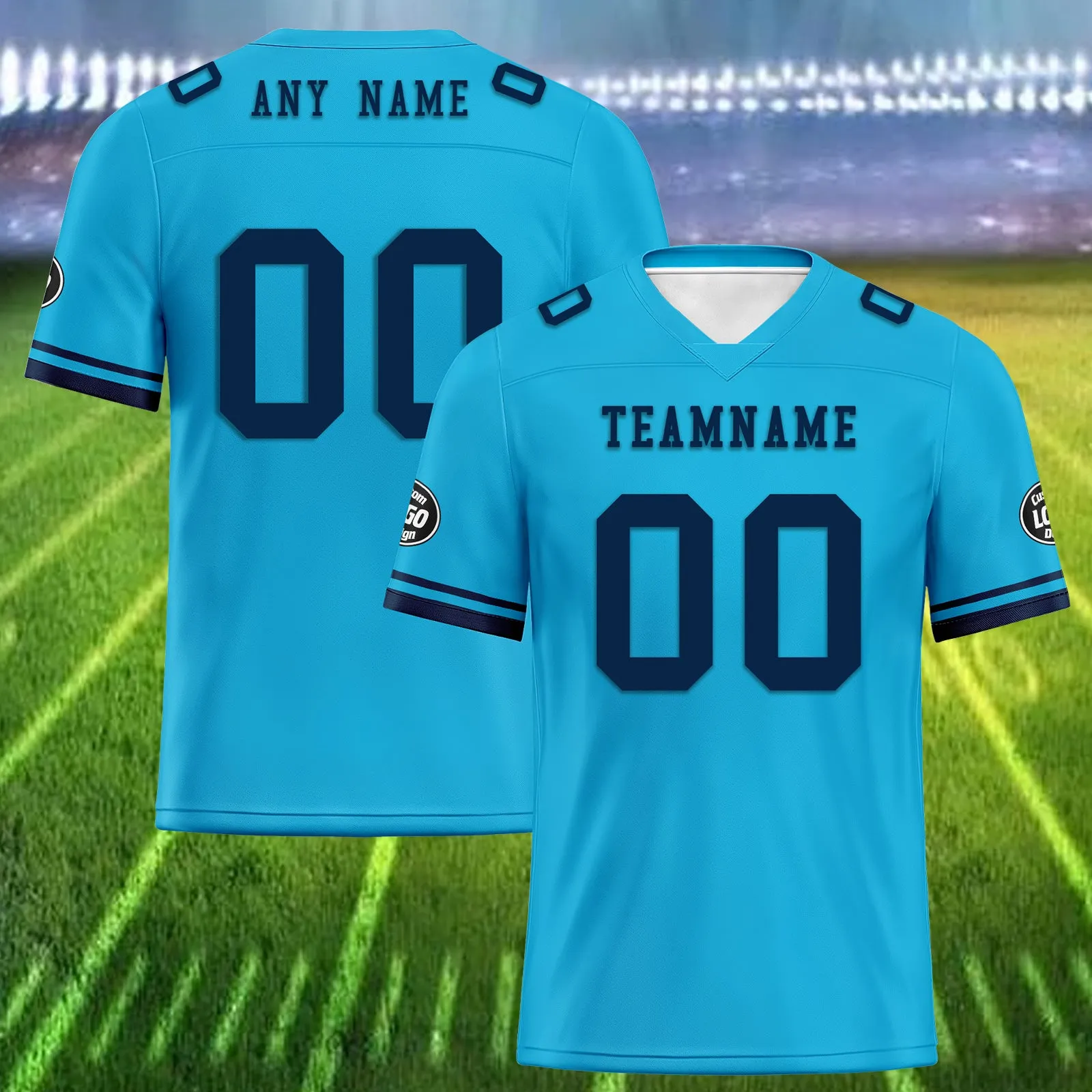 Custom Blue Tennessee Football Jersey and Firesoul Sports Shoes Combo Offer Personalized Combo ZH-D020273-32