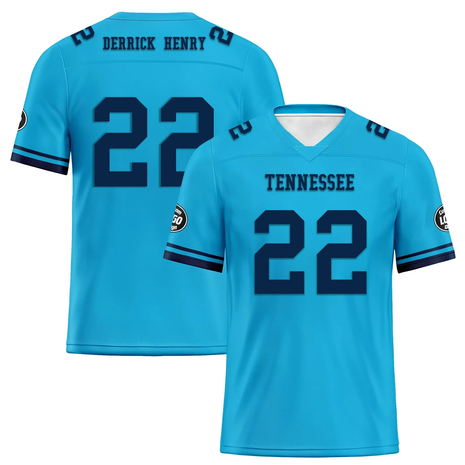 Custom Blue Tennessee Football Jersey and Firesoul Sports Shoes Combo Offer Personalized Combo ZH-D020273-32