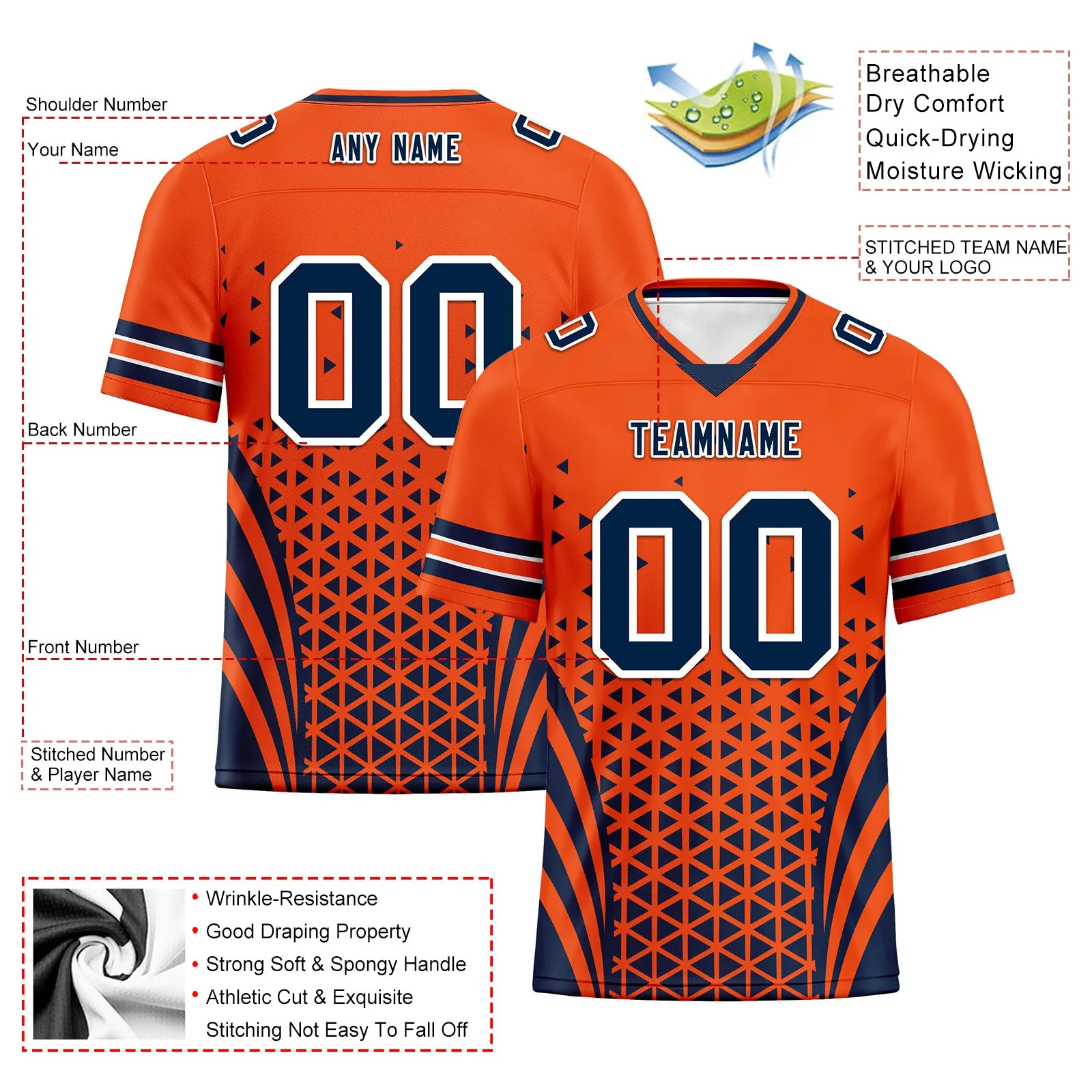 Custom Orange White Colorado Football Jersey and Sports Shoes Combo Offer Personalized Combo ZH-D023031-10