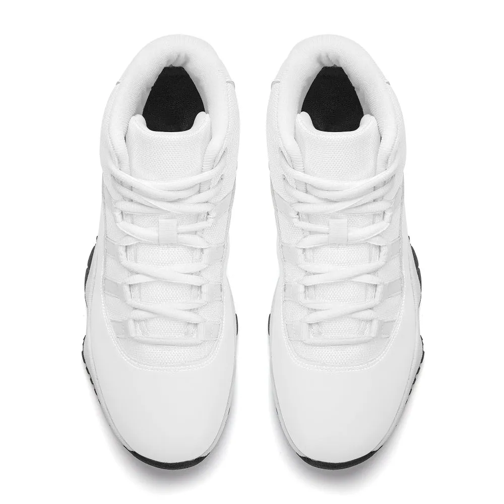 Customizable High Top Air Retro Sneakers (White Lace)