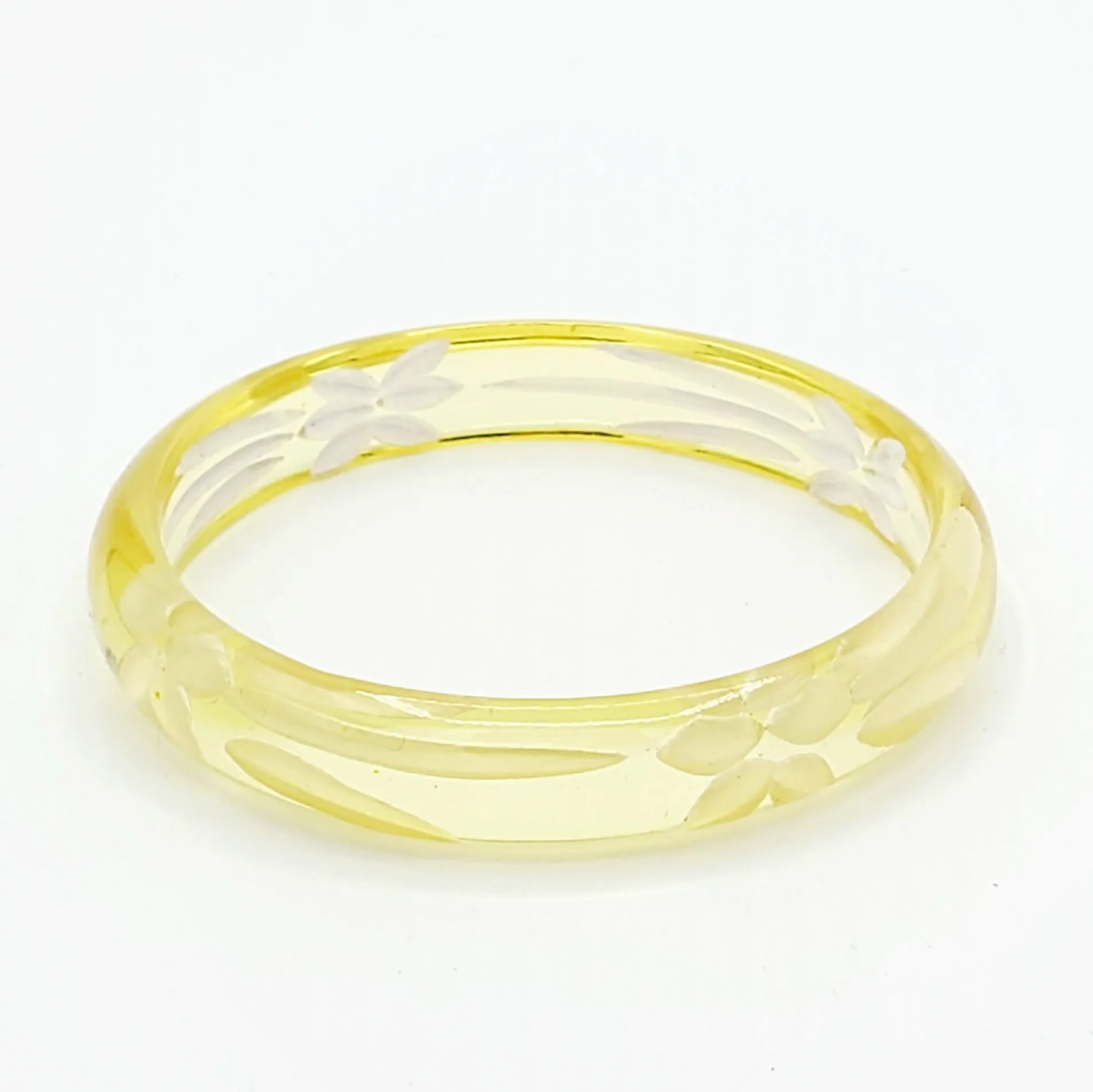 Daisy Bangle in Lemon Yellow by Lucky Lou Shoes