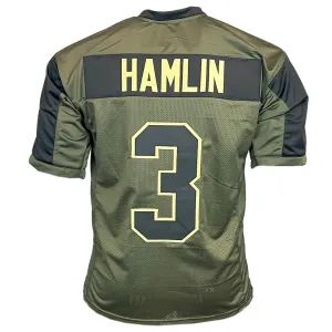 Damar Hamlin Unsigned Salute to Service Football Jersey