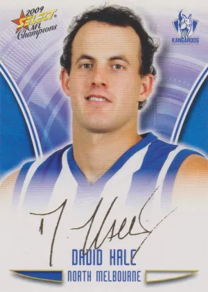 David Hale, Gold Foil Signature, 2009 Select AFL Champions