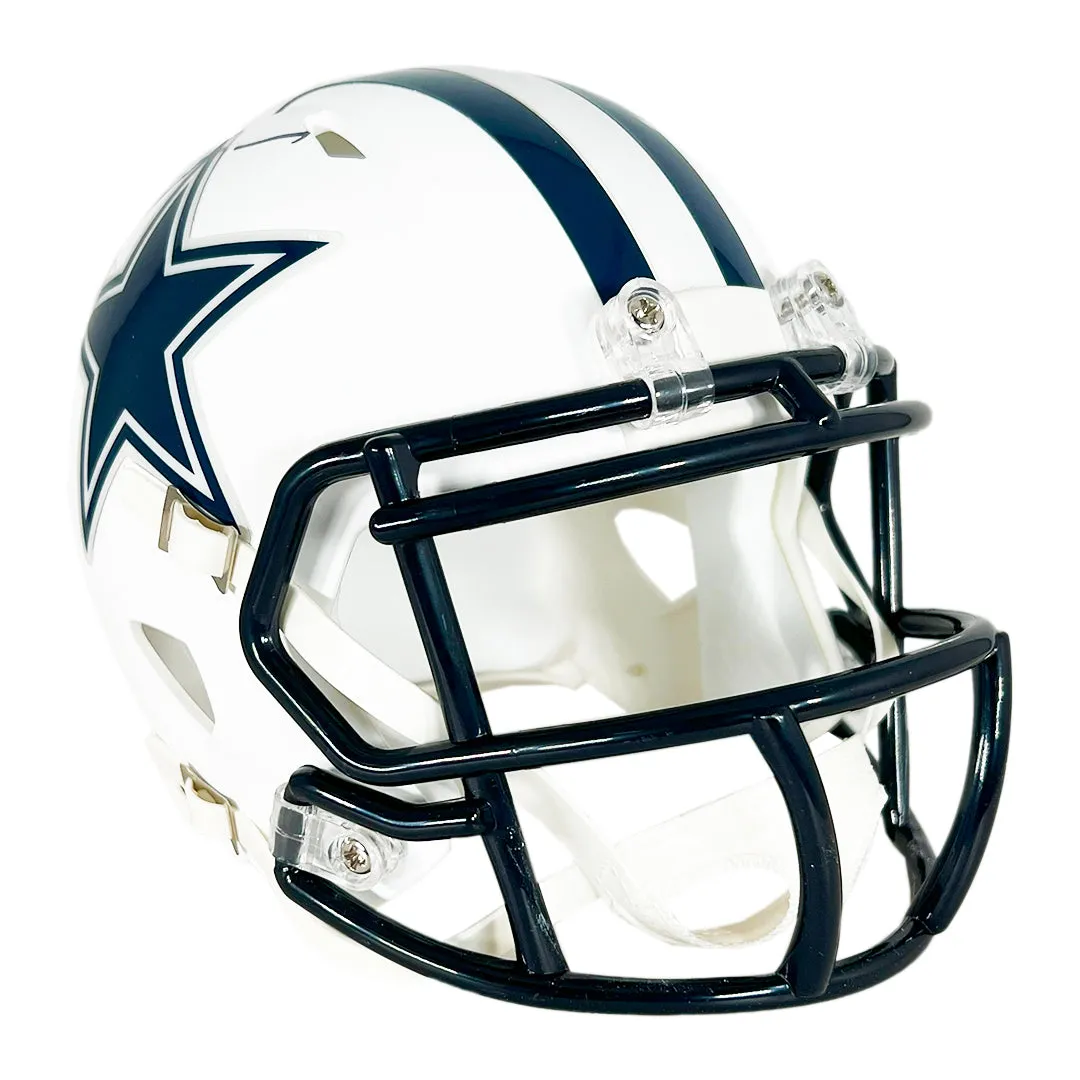 Deion Sanders Signed Dallas Cowboys Flat White Speed Mini Football Helmet (Beckett)