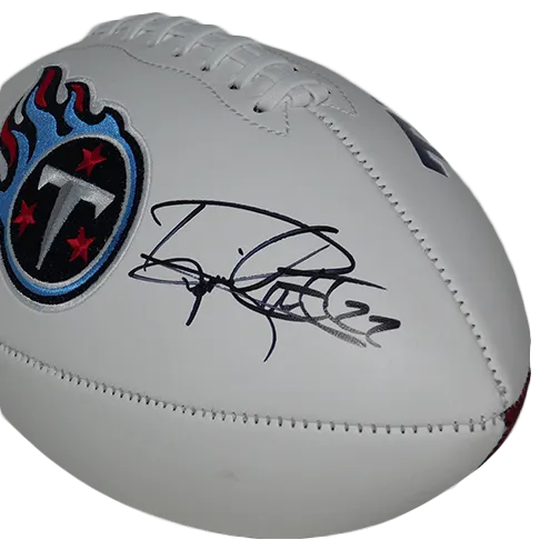 Derrick Henry Autographed Tennessee Titans Logo Football JSA