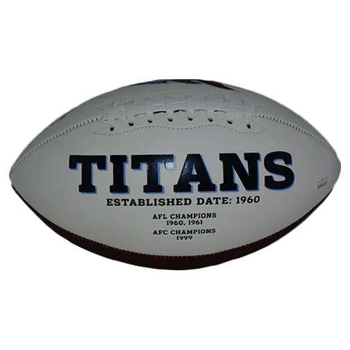 Derrick Henry Autographed Tennessee Titans Logo Football JSA