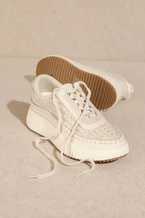 DOLEA Chunky Platform  Cream Sneaker