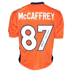 Ed McCaffrey Signed 2x Champs Inscription Denver Orange Football Jersey (Beckett)