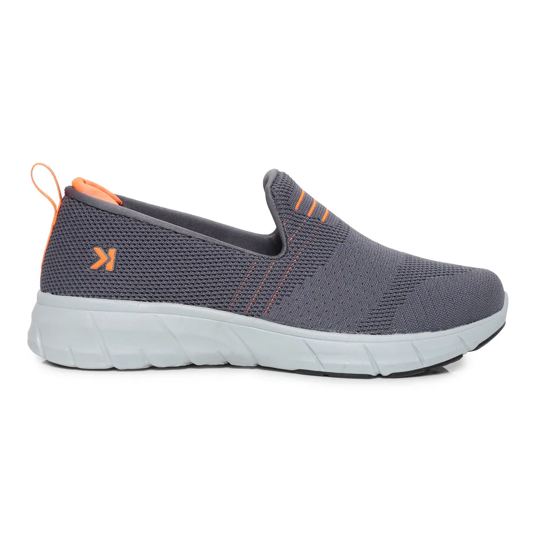 Eeken ESHGIA104 Dark Grey And Fluorescent Orange Athleisure Shoes For Men