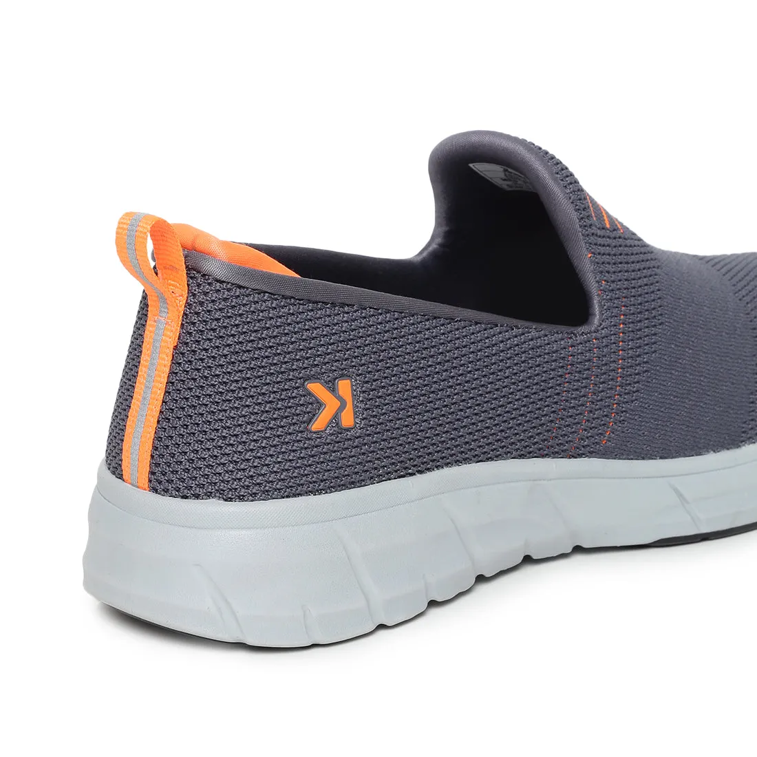 Eeken ESHGIA104 Dark Grey And Fluorescent Orange Athleisure Shoes For Men