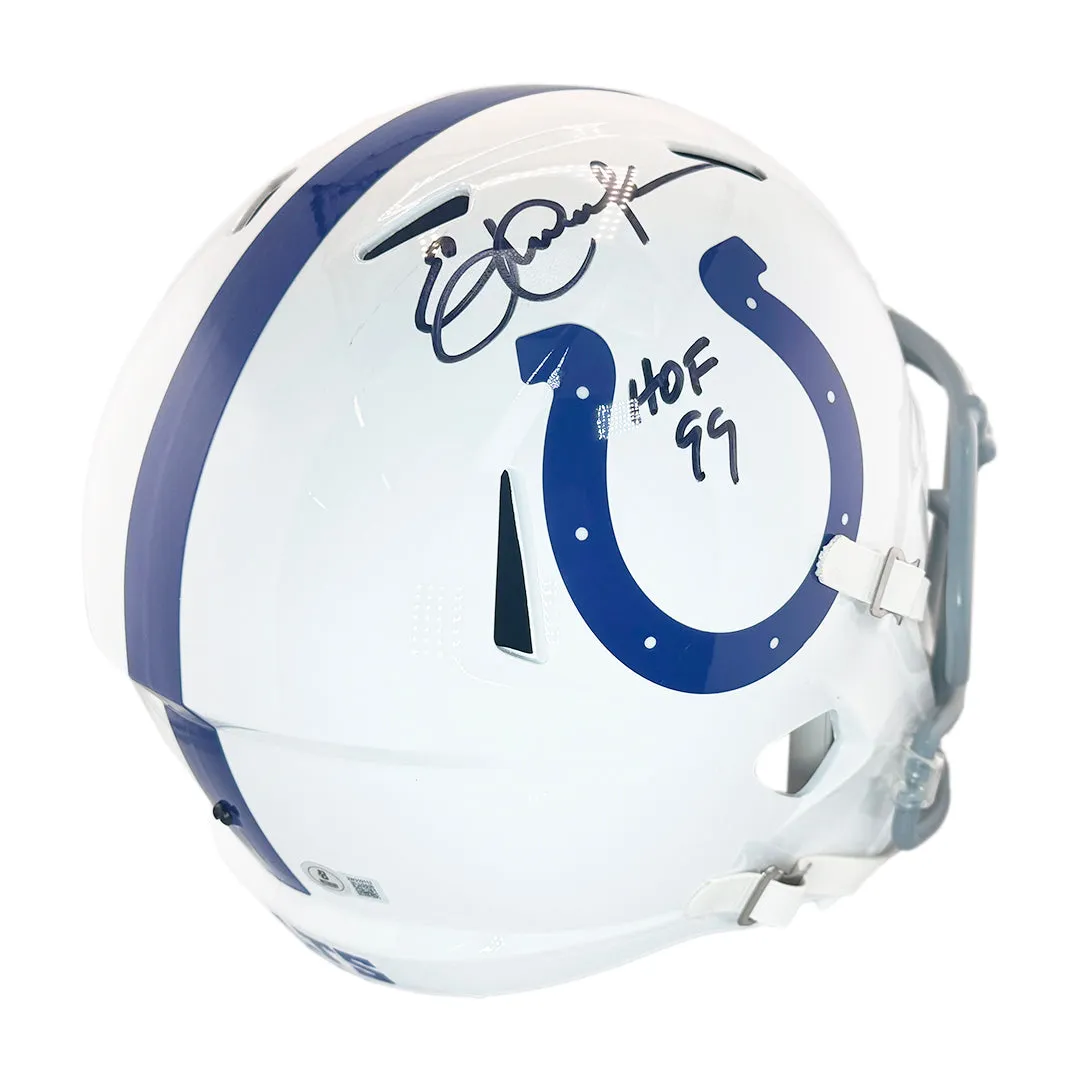 Eric Dickerson Signed HOF 99 Inscription Indianapolis Colts Speed Full-Size Replica Football Helmet (Beckett)