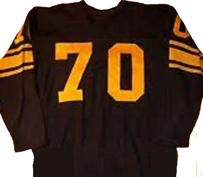 Ernie Stautner Vintage Style Pittsburgh Steelers Long Sleeve Throwback Football Jersey