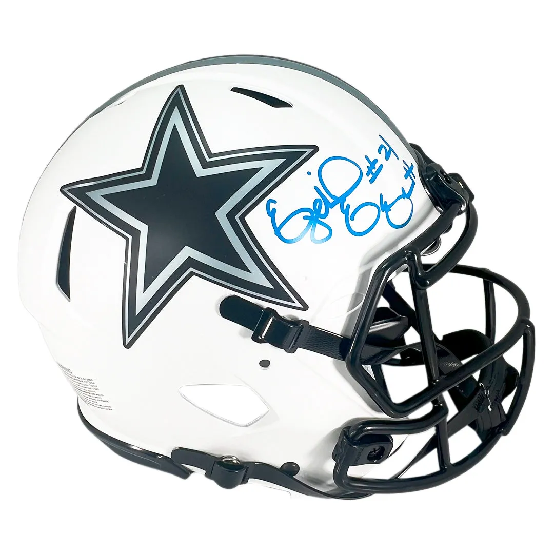 Ezekiel Elliott Signed Dallas Cowboys Authentic Lunar Speed Full-Size Football Helmet (Beckett)