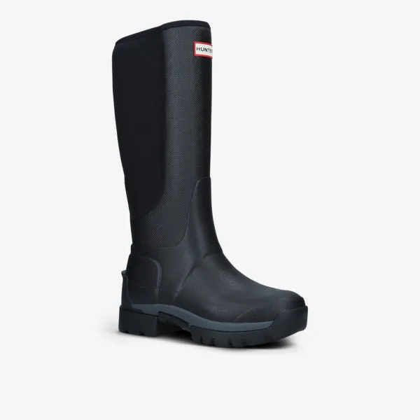 Field Balmoral Hybrid Tall Hunter rubber boots, black