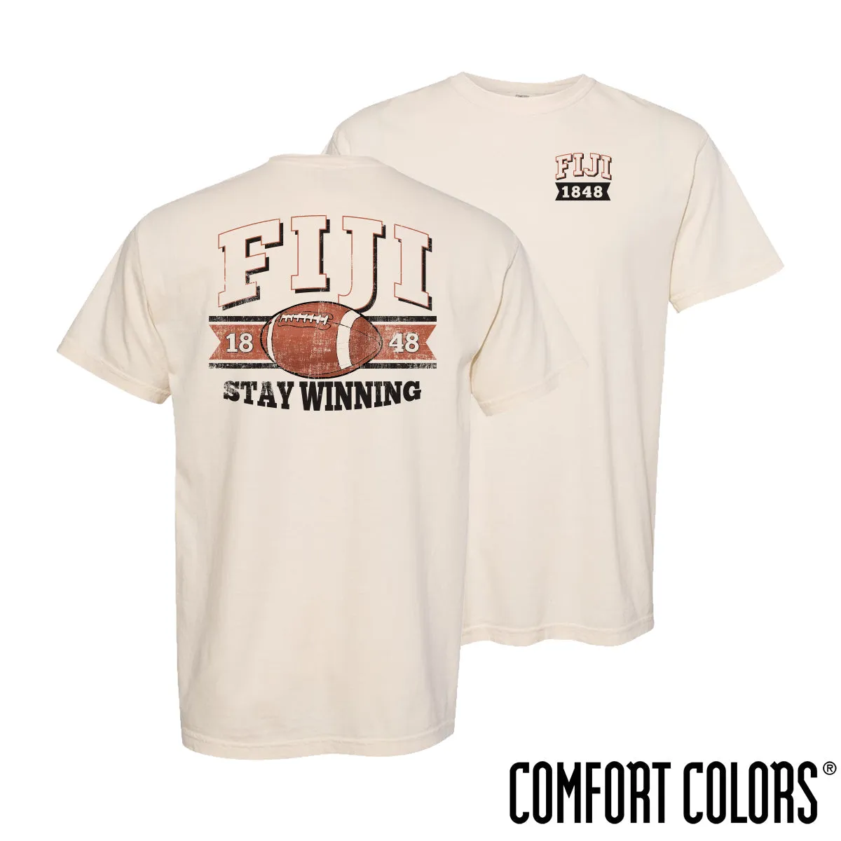 FIJI Comfort Colors Stay Winning Football Short Sleeve Tee