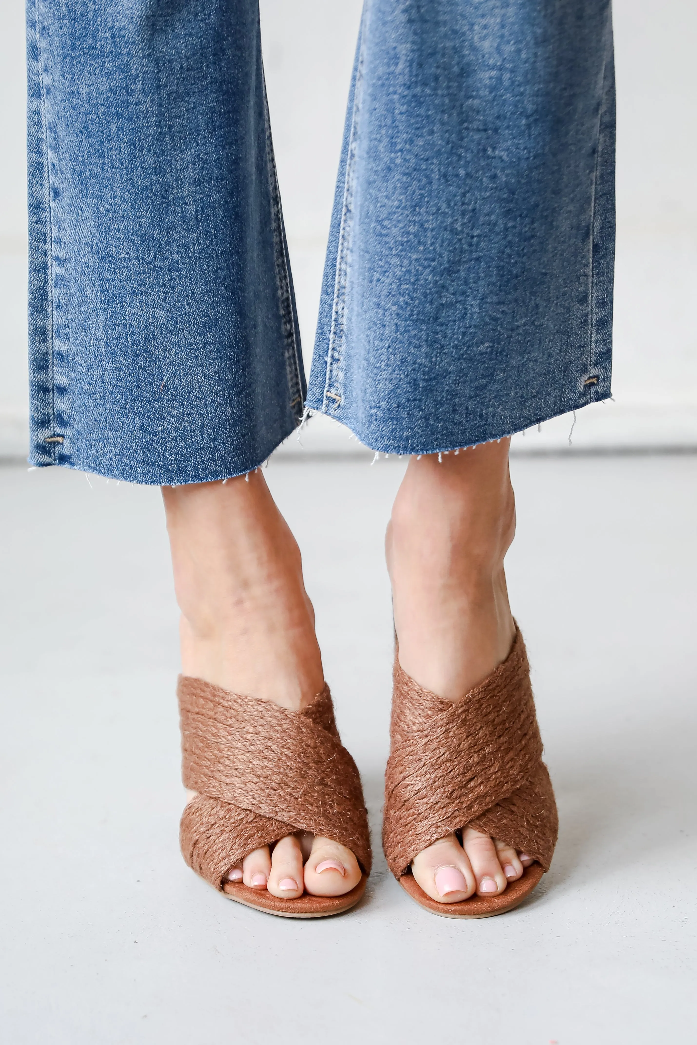 FINAL SALE - We All Know Camel Espadrille Heels - DU DEAL