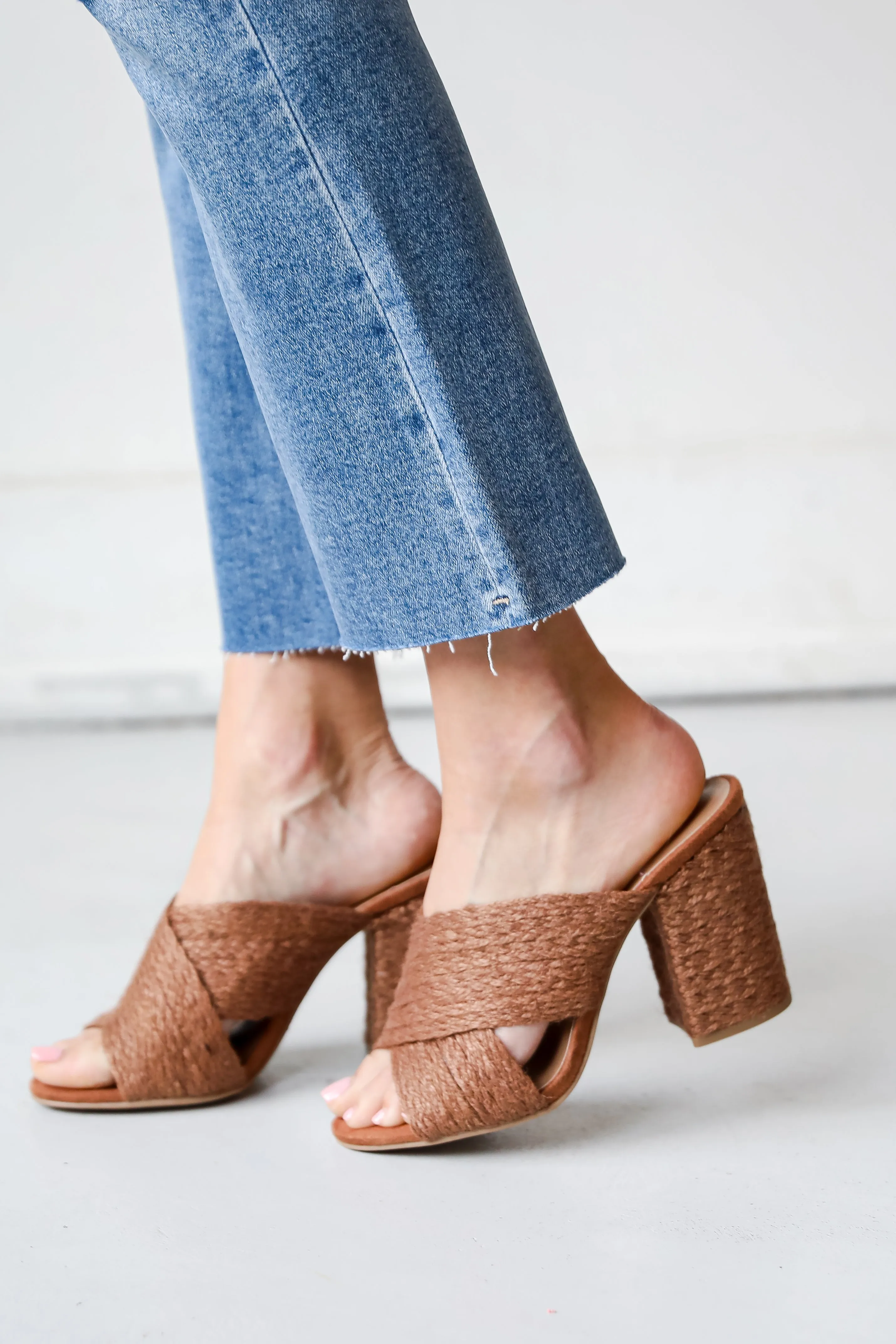 FINAL SALE - We All Know Camel Espadrille Heels - DU DEAL