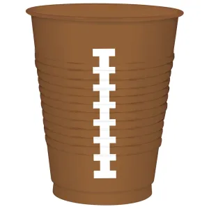 Football 16oz Plastic Cups 25ct