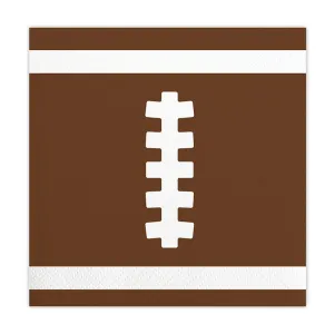 Football Cocktail Napkins, Set of 20 Brown Football Napkins, Great for Tailgating or Football Party