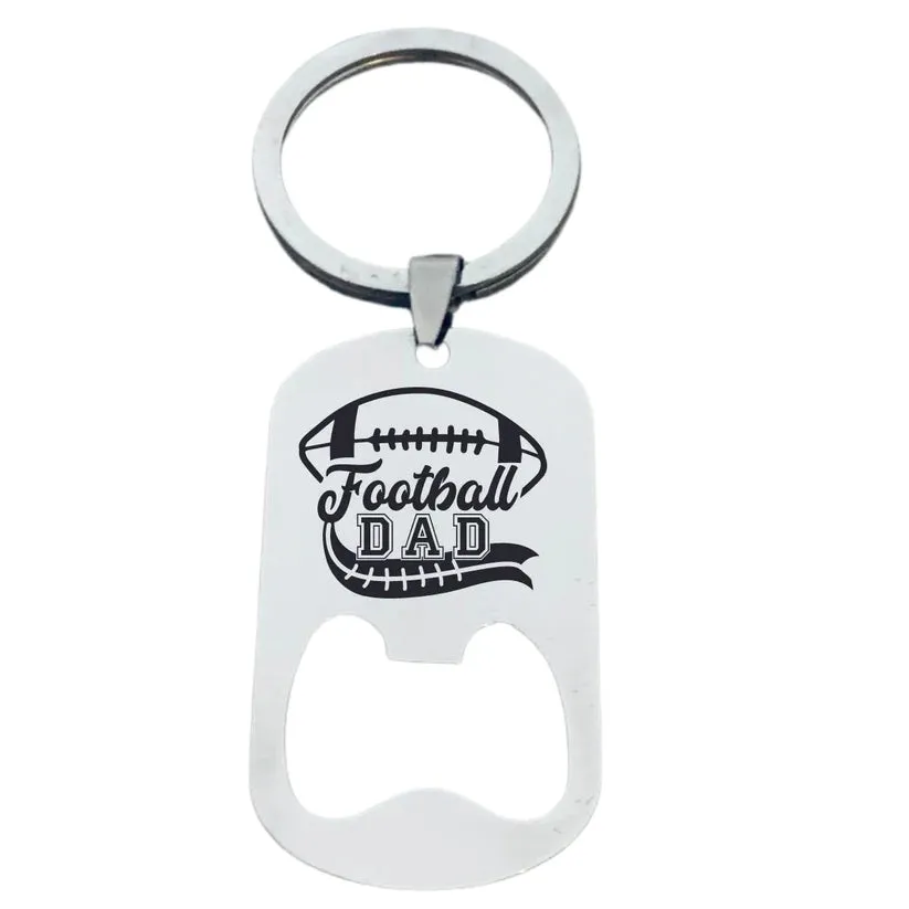 Football Dad Keychain - Different Styles & Shapes