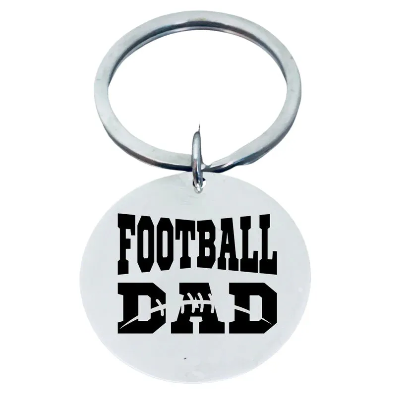 Football Dad Keychain - Different Styles & Shapes