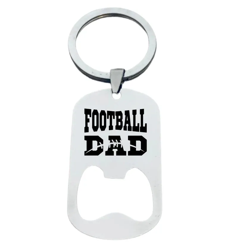 Football Dad Keychain - Different Styles & Shapes