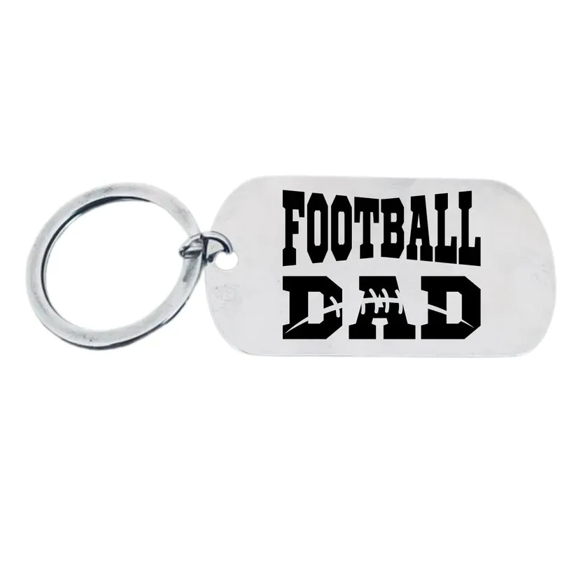 Football Dad Keychain - Different Styles & Shapes