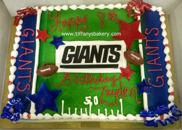 Football Field Sheet Cake with Edible Image Layon