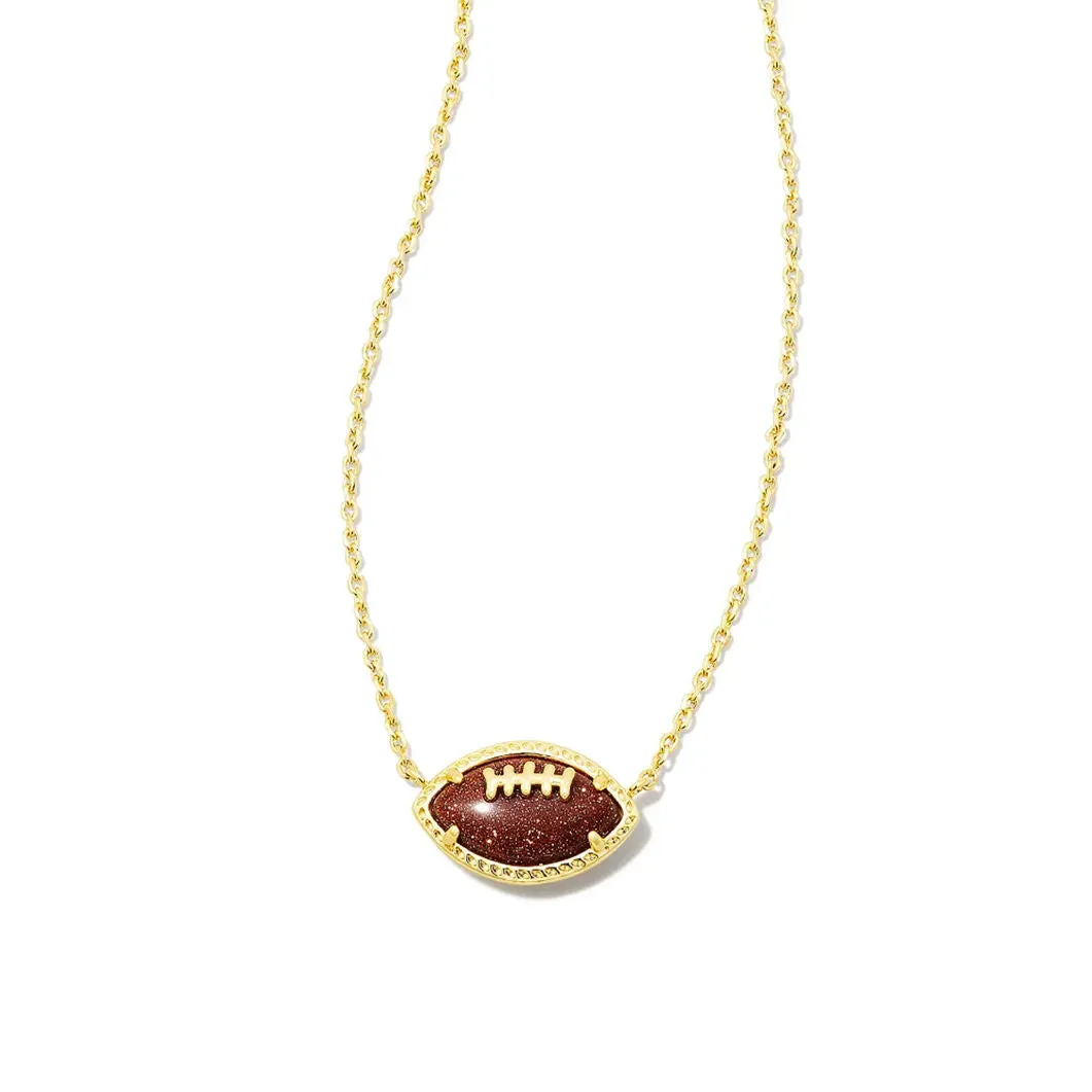 Football Gold Short Pendant Necklace