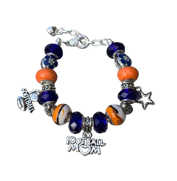 Football Mom Beaded Bracelet - Pick Colors