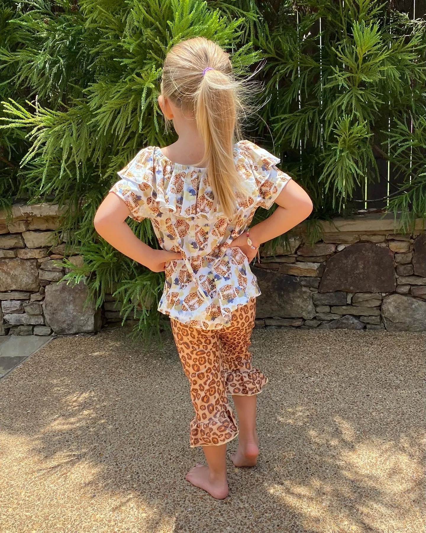 Football Safari Two Piece Capri Set