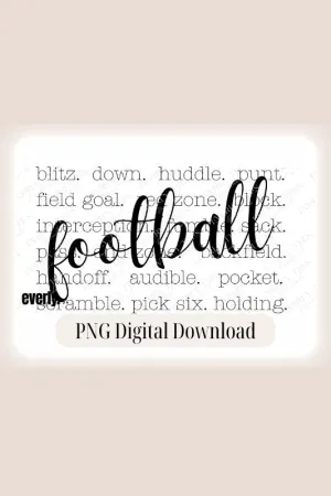 Football Terminology Design PNG Download