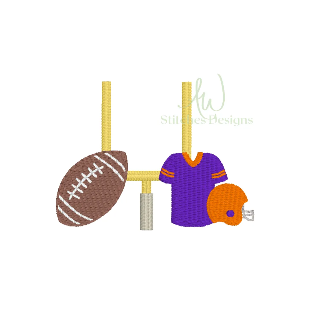 Football Trio Mini Fill Machine Embroidery Design File