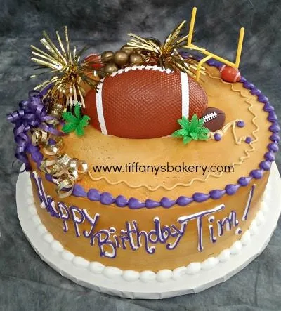 Football with Poptop on Round Cake