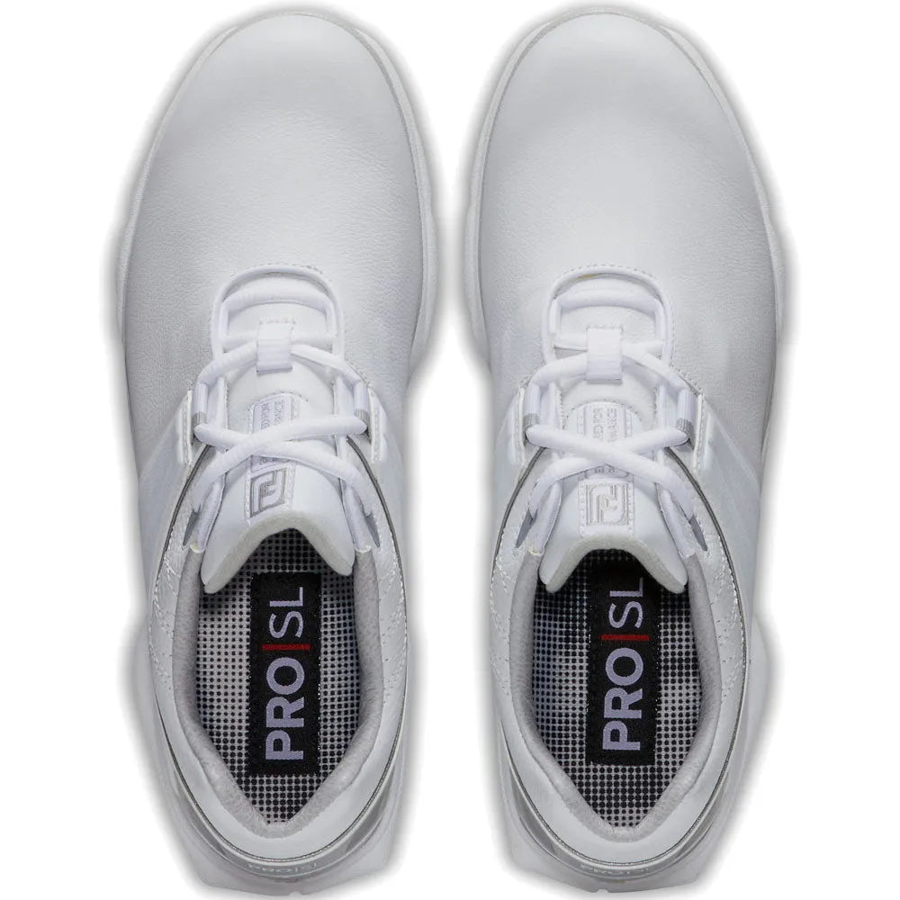 FootJoy Ladies Pro SL Spikeless Shoes - White/Grey