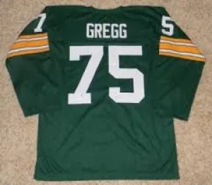 Forrest Gregg Green Bay Packers Long Sleeve Vintage Style Throwback Football Jersey