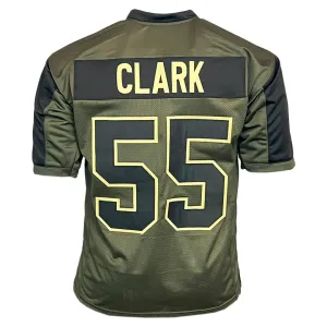 Frank Clark Unsigned Salute to Service Football Jersey