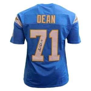 Fred Dean Chargers Autographed Football Jersey Powder Blue (JSA) HOF Inscription Included